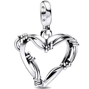 NWOT Sterling Silver Heart Dangle Charm
